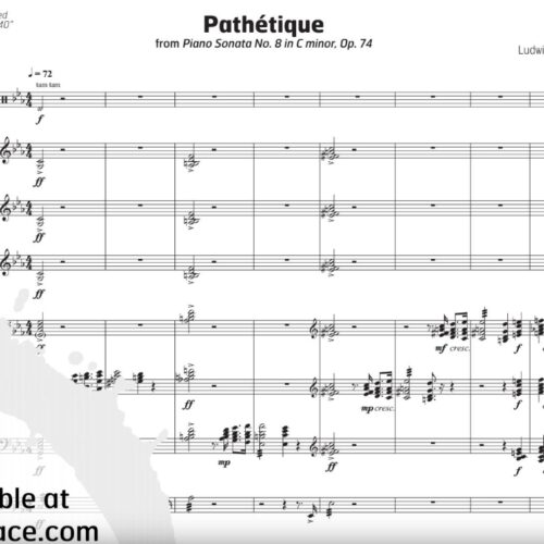 Pathetique from Piano Sonata No. 8 in C minor, Op. 74 by Beethoven arr. Alan Miller