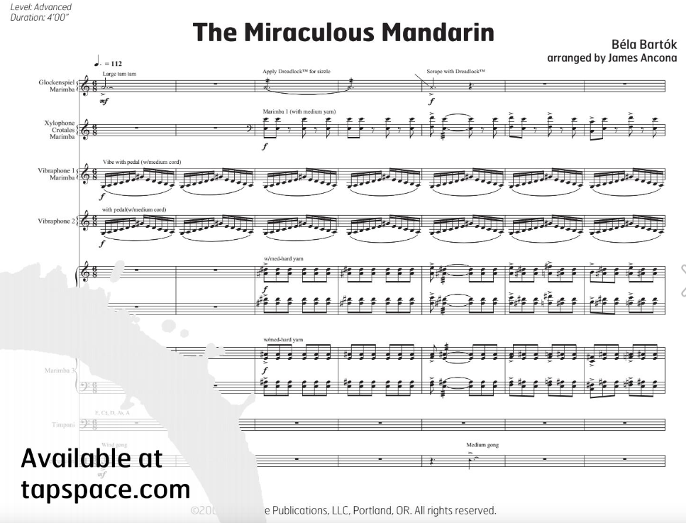 The Miraculous Mandarin by Bartok arr. James Ancona