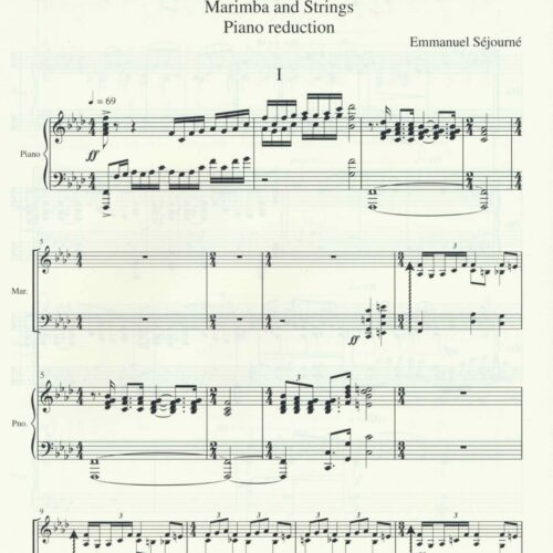 Concerto for Marimba and Strings 3 movements (Piano red) by Emmanuel Sejourne