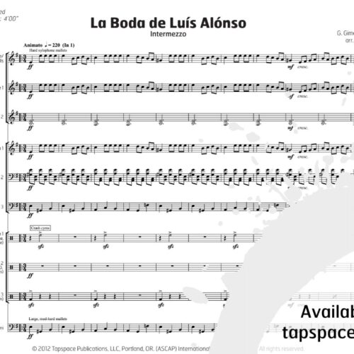 La boda de Luis Alonso by Bellido arr. Bobby Lopez
