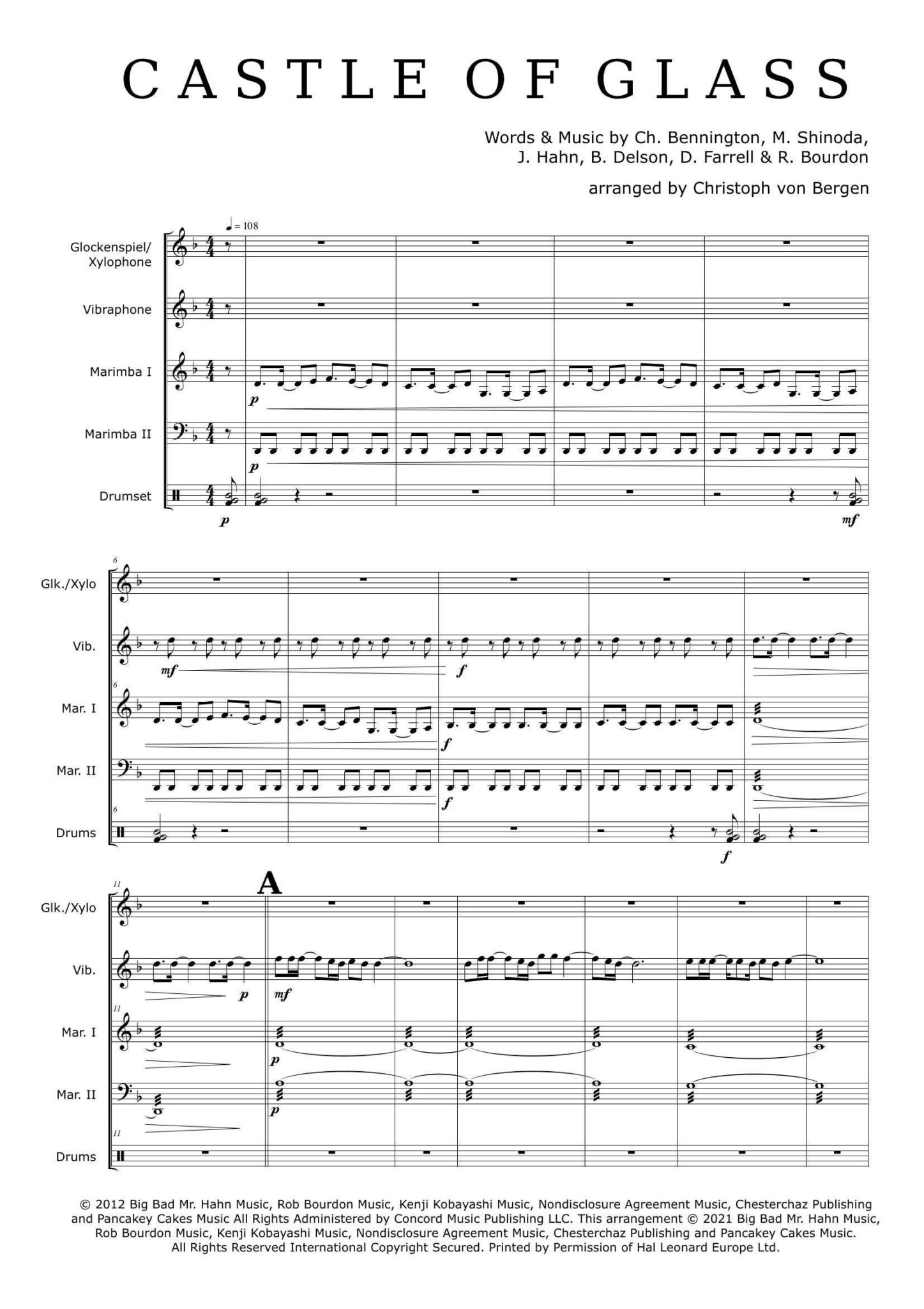 Castle of Glas by Linkin Park arr. Christoph von Bergen