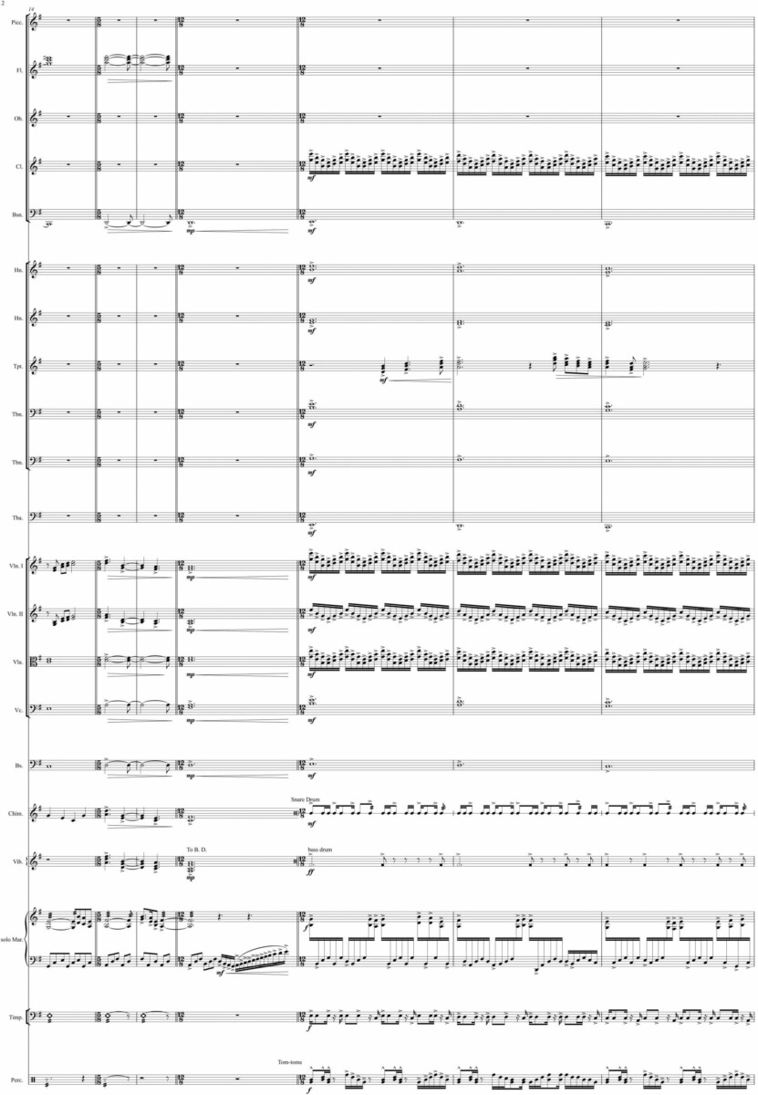 Liberty for Solo Marimba and Orchestra by Anderson Matos (download only)