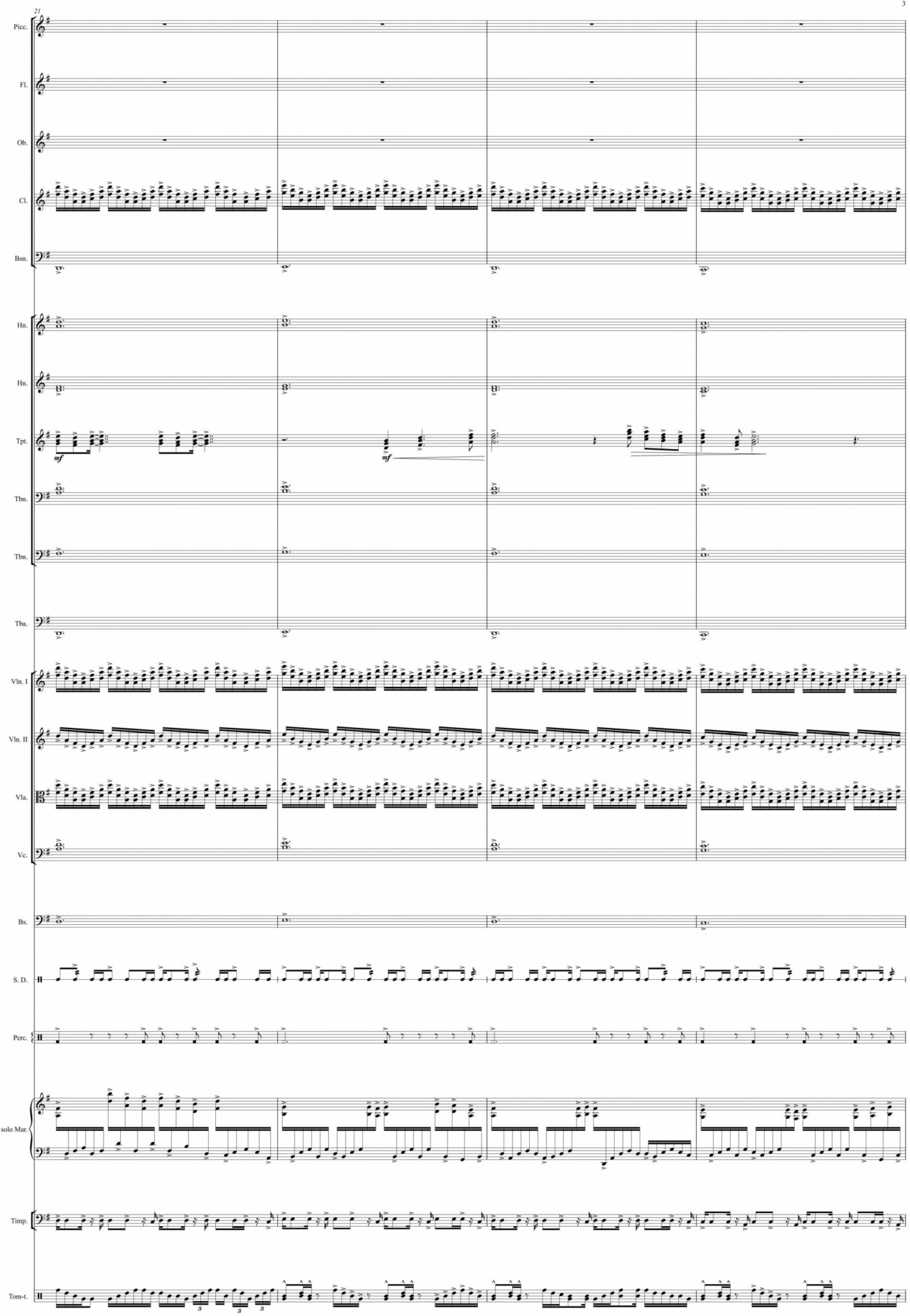 Liberty for Solo Marimba and Orchestra by Anderson Matos (download only)