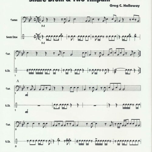 Conversation for snare drum and two timpani by Greg Holloway