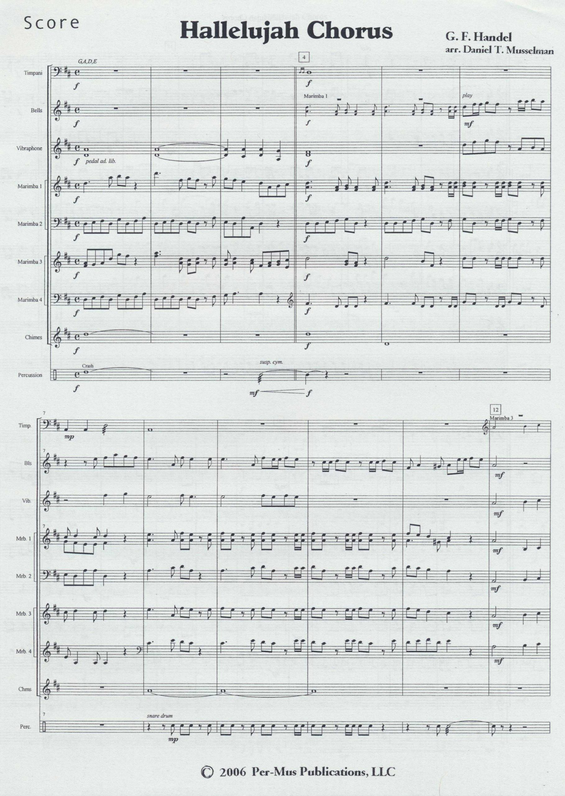Hallelujah Chorus by Handel arr. Daniel Musselman