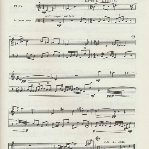 Variations For Flute And Percussion by David Lambert