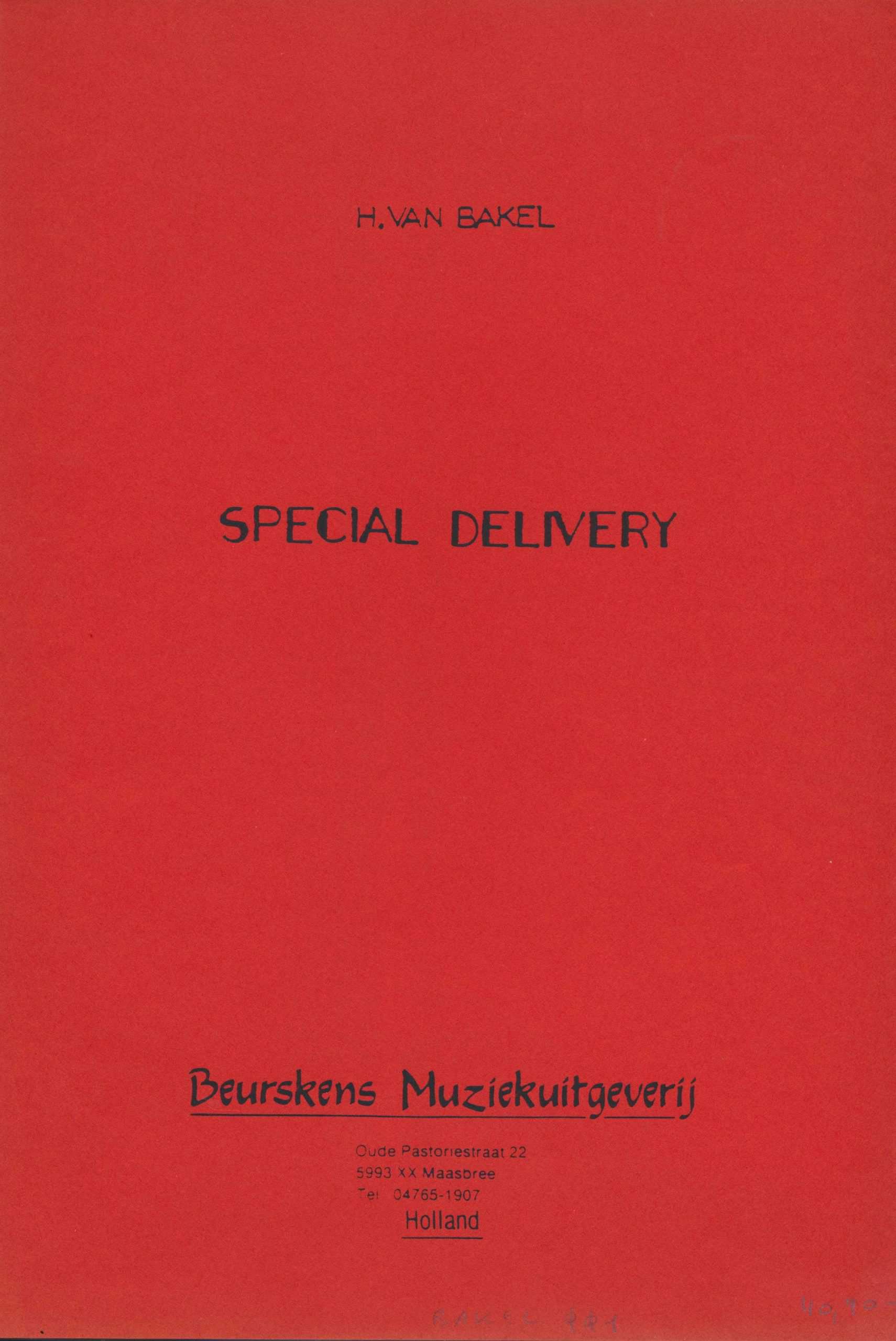 Special Delivery by H. Bakel