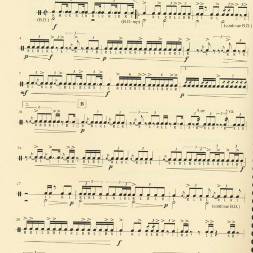 Six Impressions for solo snare drum by Thomas O'Hara