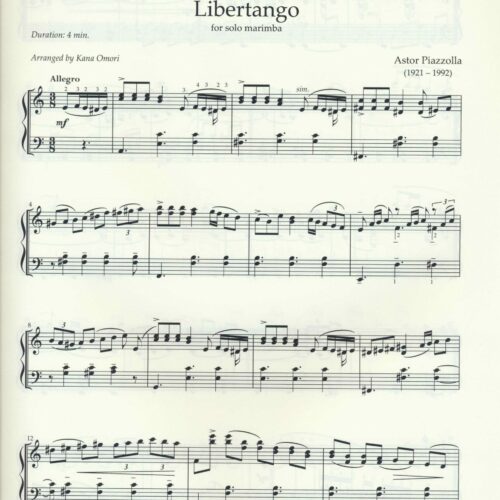 Libertango by Piazzolla arr. Kana Omori