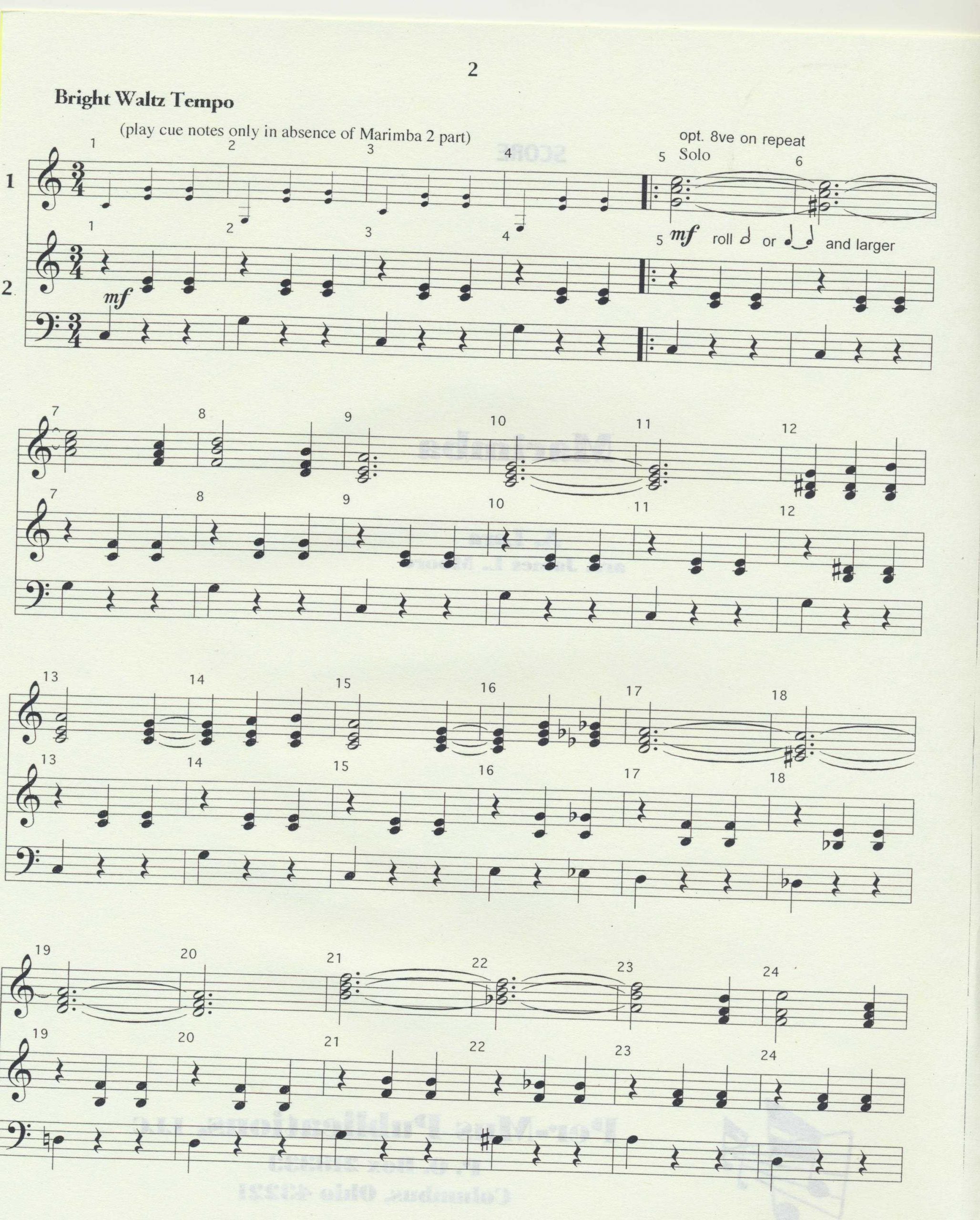Marimba (duet) by A Lara