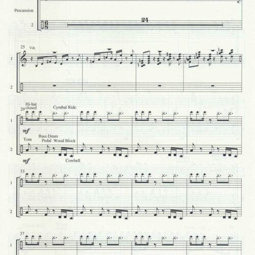 Sailing for Phil - Concerto for Solo Vibraphone (set of perc./bass parts) by Eric Sammut