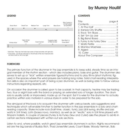 10 Jazz Drum Set Solos by Murray Houllif