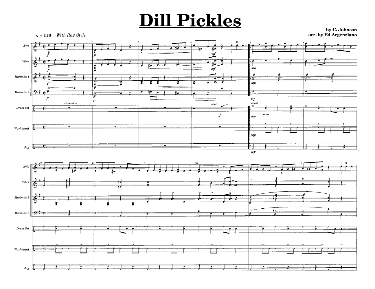 Dill Pickles by Johnson arr. Argenziano