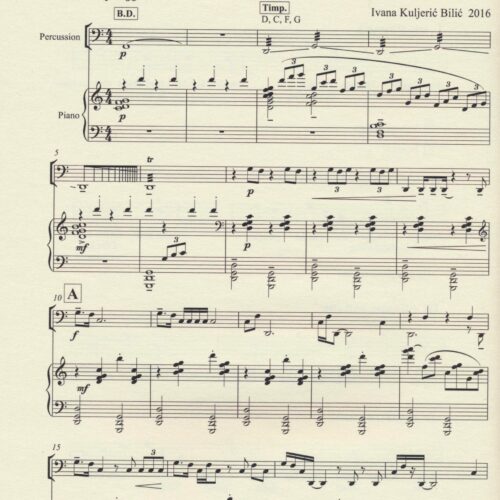 Pop Corn Little concerto for percussion and piano by Ivana Bilic