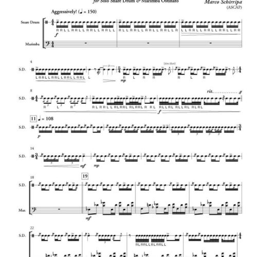 ...?! for snare drum and marimba by Marco Schirripa