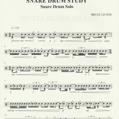 Snare Drum Study by Bruce Levine