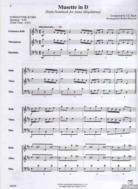 Classic Mallet Trios - Bach