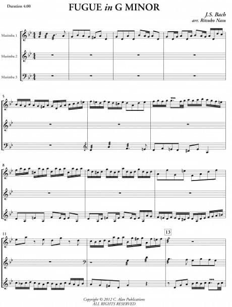 Classics for Marimba Trio arr. Ritsuko Nasu