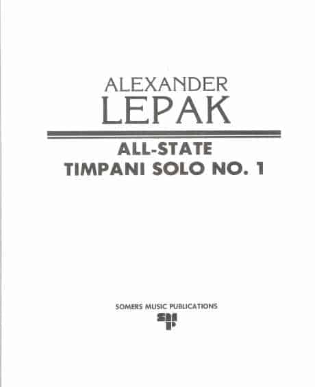 All-State Timpani Solo no. 1