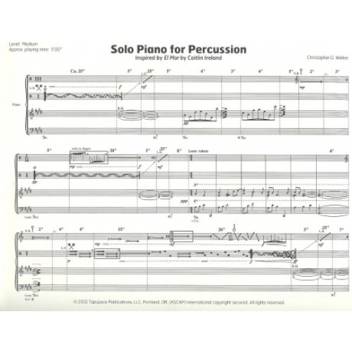 Solo Piano for Percussion by Chris Walker
