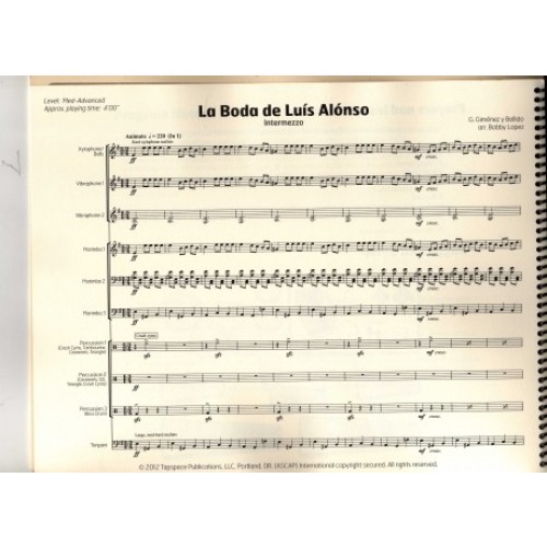 La Boba de luis Alonso by Bellido arr. Victor Lopez