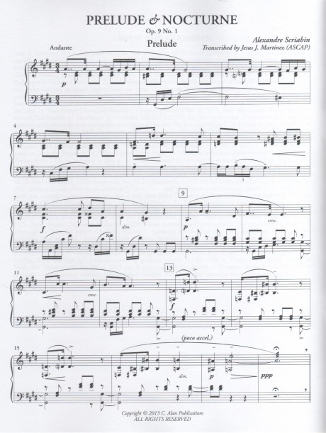 Prelude & Nocturne Op.9 No.1 by Sciabin arr. Jesus Martinez