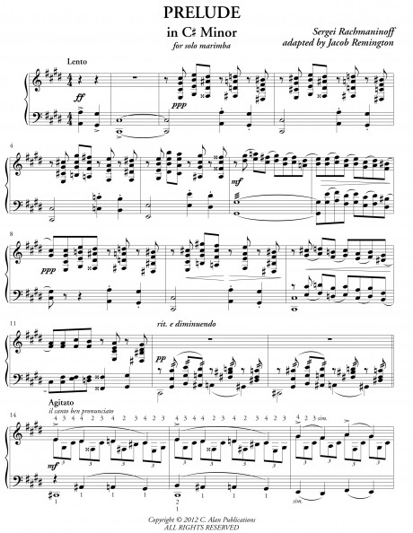 Prelude in C sharp Minor by Rachmaninoff arr. Jacob Remington
