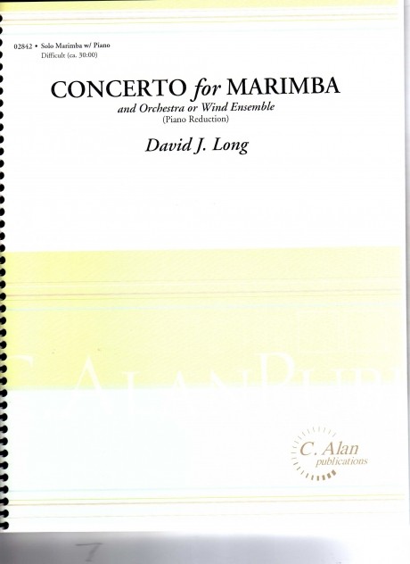 Concerto for Marimba and Orchestra or Wind Ensemble (Pno Red) by David Long