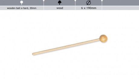 Rohema Extra Hard Wooden Ball Wooden Handle (20mm)
