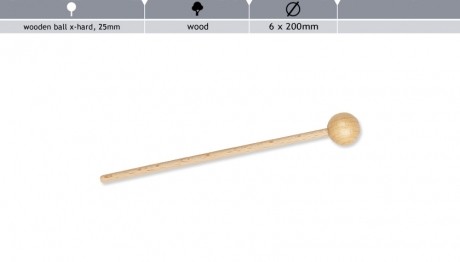 Rohema Extra Hard Wooden Ball Wooden Handle (25mm)