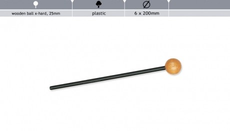 Rohema Extra Hard Wooden Ball Plastic Handle (25mm)