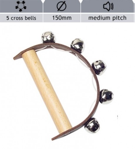 Hand Bells - 5 Cross Bells (Medium Pitch)