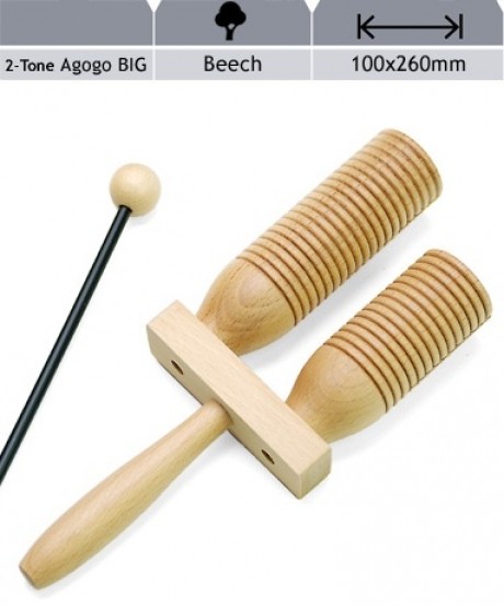 Large 2-Tone Agogo (Beech)