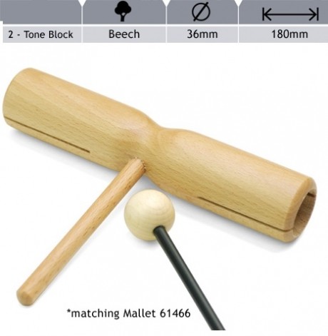 Rohema 2-Tone Block with handle (Beech)