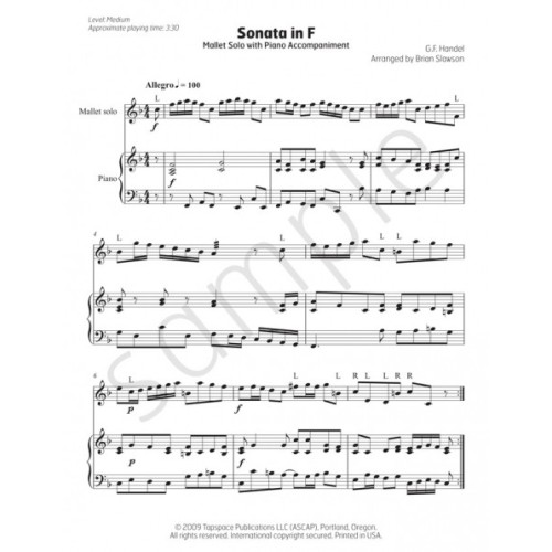 Sonata in F Major by Handel arr. Brian Slawson
