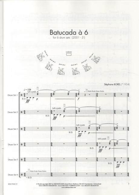 Batucada for 6 drum sets