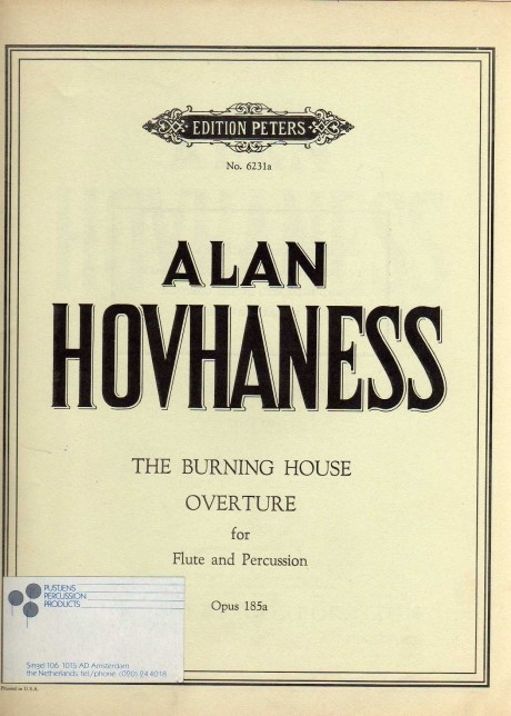 The Burning House Overture Op. 185a (score and parts)