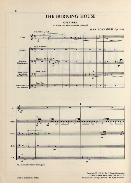 The Burning House Overture Op. 185a (score and parts)