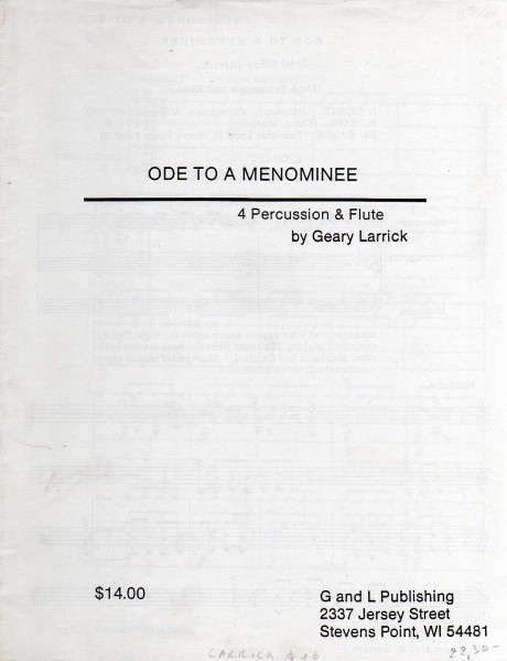 Ode To A Menominee