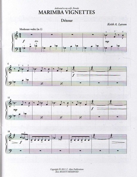 Marimba Vignettes by Keith Larson