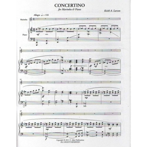 Concertino for Marimba and Piano by Keith Larson