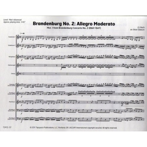 Brandenburg No.2: Allegro Moderato by Bach arr. Brian Slawson