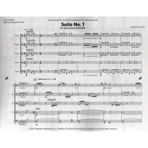 Suite No. 1 for Percussion Ensemble by Fred Emory Smith