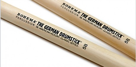 Rohema 5B hickory drumsticks lacquered finish