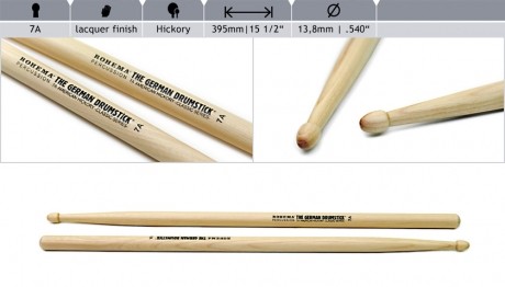 Rohema 7A Classic Series Hickory Drum Sticks