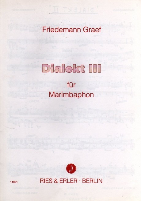 Dialekt III fur Marimbaphon