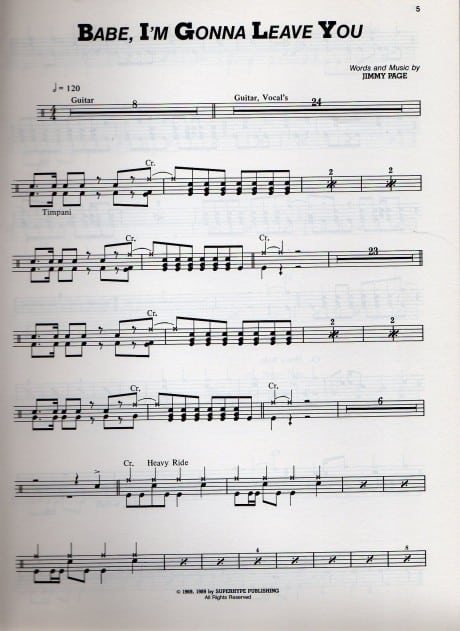 Led Zeppelin Drum transcriptions (last copy - out of print)
