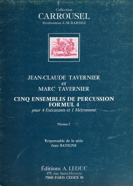 Cinq Ensembles de Percussion - Perenf 1 by Jean-Claude Tavernier