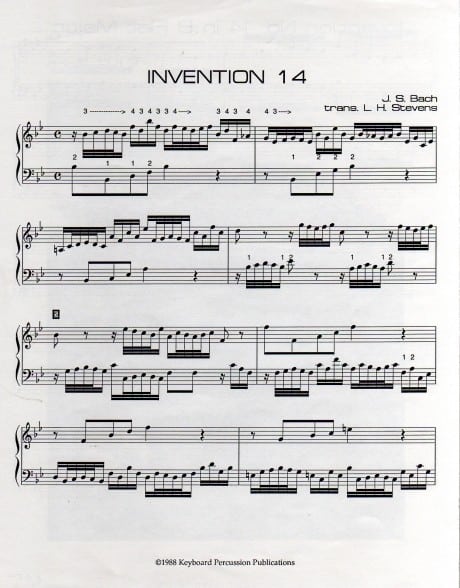 Invention no. 14 in B Flat Major