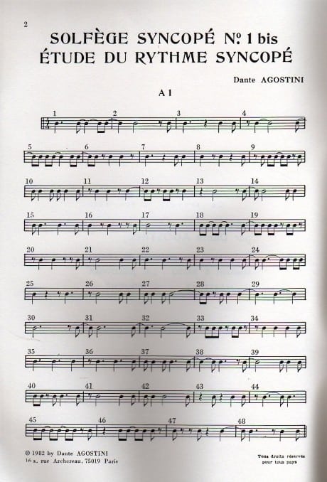Syncopated Solfeggio - no. 1 Advanced Studies